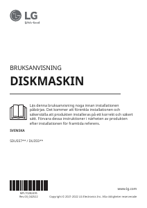 Bruksanvisning LG SDU557HW Diskmaskin