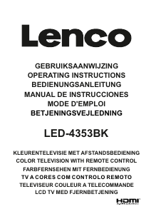 Manual de uso Lenco LED-4353BK Televisor de LED