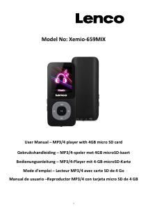 Manual de uso Lenco XEMIO-659MIX Reproductor de Mp3