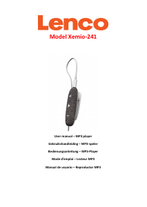 Manual Lenco XEMIO-241 Mp3 Player