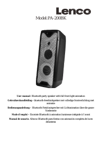 Manual Lenco PA-200BK Speaker