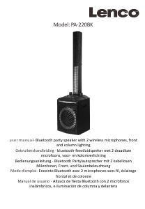 Bedienungsanleitung Lenco PA-220BK Lautsprecher