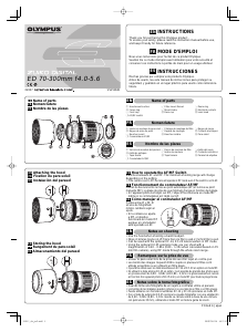 Manual Olympus ZUIKO DIGITAL ED 70-300mm F4.0-5.6 Camera Lens