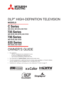 Manual Mitsubishi WD-73C8 Television