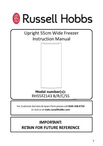 Manual Russell Hobbs RH55FZ143SS Freezer