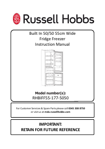 Manual Russell Hobbs RHBIFF55-177-5050 Fridge-Freezer