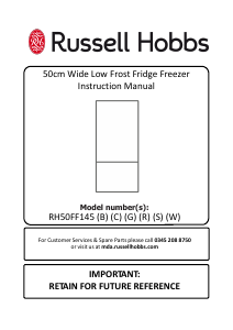 Manual Russell Hobbs RH50FF145C Fridge-Freezer
