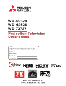 Handleiding Mitsubishi WD-52628 Televisie