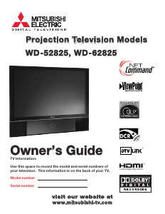 Manual Mitsubishi WD-52825 Television