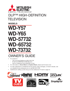 Manual Mitsubishi WD-57732 Television