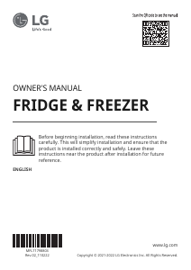 Manual LG GSJV90PZAE Fridge-Freezer