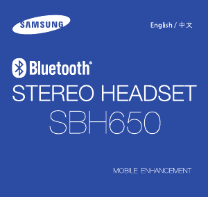 Manual Samsung SBH650 Headset