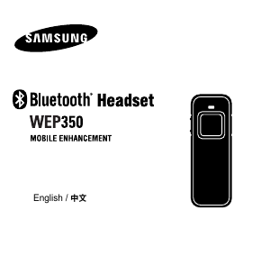 Manual Samsung WEP350 Headset