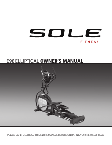 Handleiding Sole Fitness E98 Crosstrainer