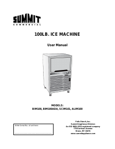 Manual Summit BIM100ADA Ice Cube Maker