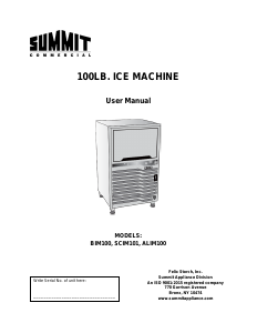 Handleiding Summit BIM100 IJsblokjesmachine