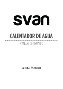 Manual de uso Svan SVTE050 Calentador de agua