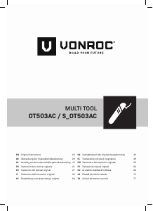 Manual Vonroc OT503AC Multitool