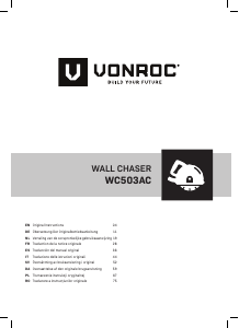 Mode d’emploi Vonroc WC503AC Rainureuse à béton