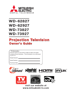 Handleiding Mitsubishi WD-73827 Televisie