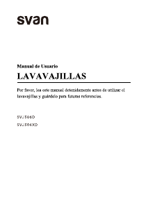 Manual de uso Svan SVJ306D Lavavajillas