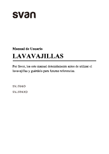 Manual de uso Svan SVJ306XD Lavavajillas