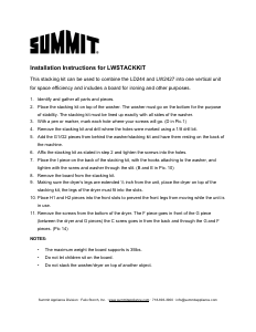 Handleiding Summit LWSTACKKIT Stapelkit