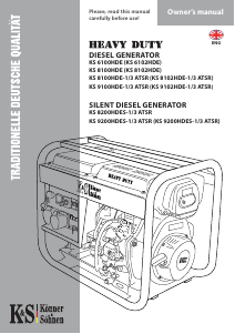 Handleiding Könner & Söhnen KS 9102HDE-1/3 ATSR Generator