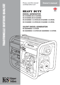 Manual Könner & Söhnen KS 8102HDE-1/3 ATSR Generator