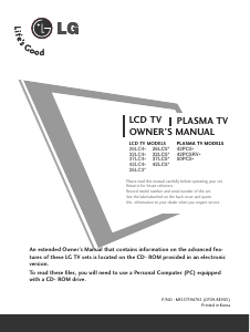 Návod LG 26LC51-ZA LCD televízor