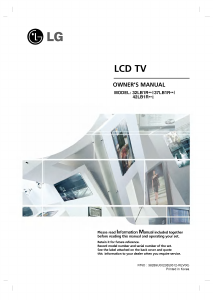 Manual LG 32LB1R LCD Television