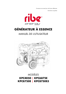 Mode d’emploi RIBE Energy KPC8750E3 Générateur