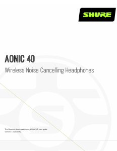 Manual Shure Aonic 40 Headphone