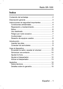 Manual de uso SilverCrest SR-1300 Radio