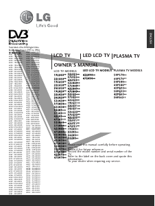 Manual LG 37LH3010 LCD Television