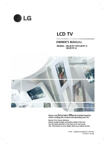 Manual LG 42LB1R LCD Television