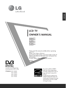 Manual LG 42SL8500-ZA LCD Television