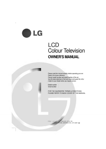 Manual LG RZ-17LZ10 LCD Television