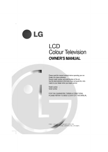 Manual LG RZ-23LZ20 LCD Television