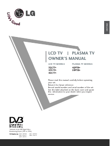 Handleiding LG 42PT85 Plasma televisie