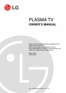Manual LG 42PX4DVA Plasma Television