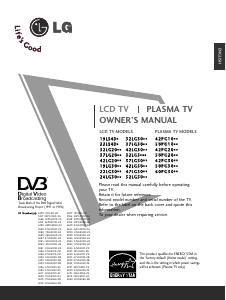 Handleiding LG 50PG3000 Plasma televisie