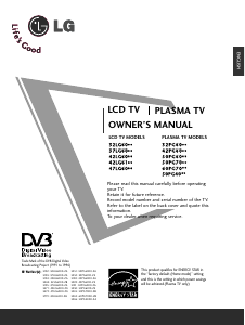 Handleiding LG 50PG6010-ZE Plasma televisie