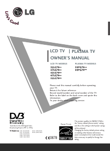 Handleiding LG 50PG7000-ZB Plasma televisie