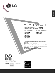 Manual LG 60PG7000-ZB Plasma Television