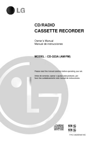 Manual de uso LG CD-323AX Set de estéreo