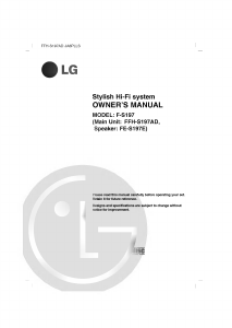 Manual LG FFH-S198AD Stereo-set