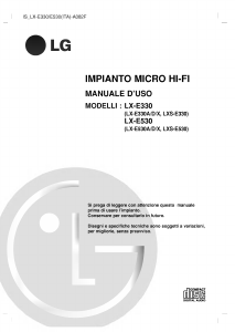 Manuale LG LX-E530D Stereo set