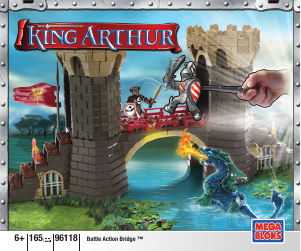 Manual Mega Bloks set 96118 King Arthur Battle action bridge