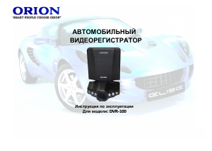 Руководство Orion DVR-100 Экшн-камера